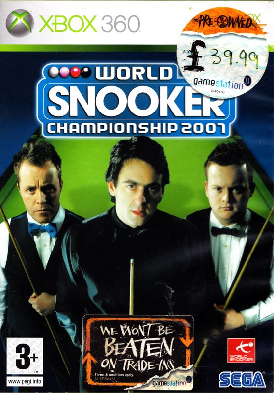World Snooker Championship 2007 box art for Xbox 360